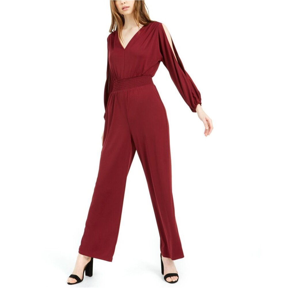 bar III Bodysuit Jumpsuit Deep Black Jersey Open Sleeve # 100085361 Size L NWT